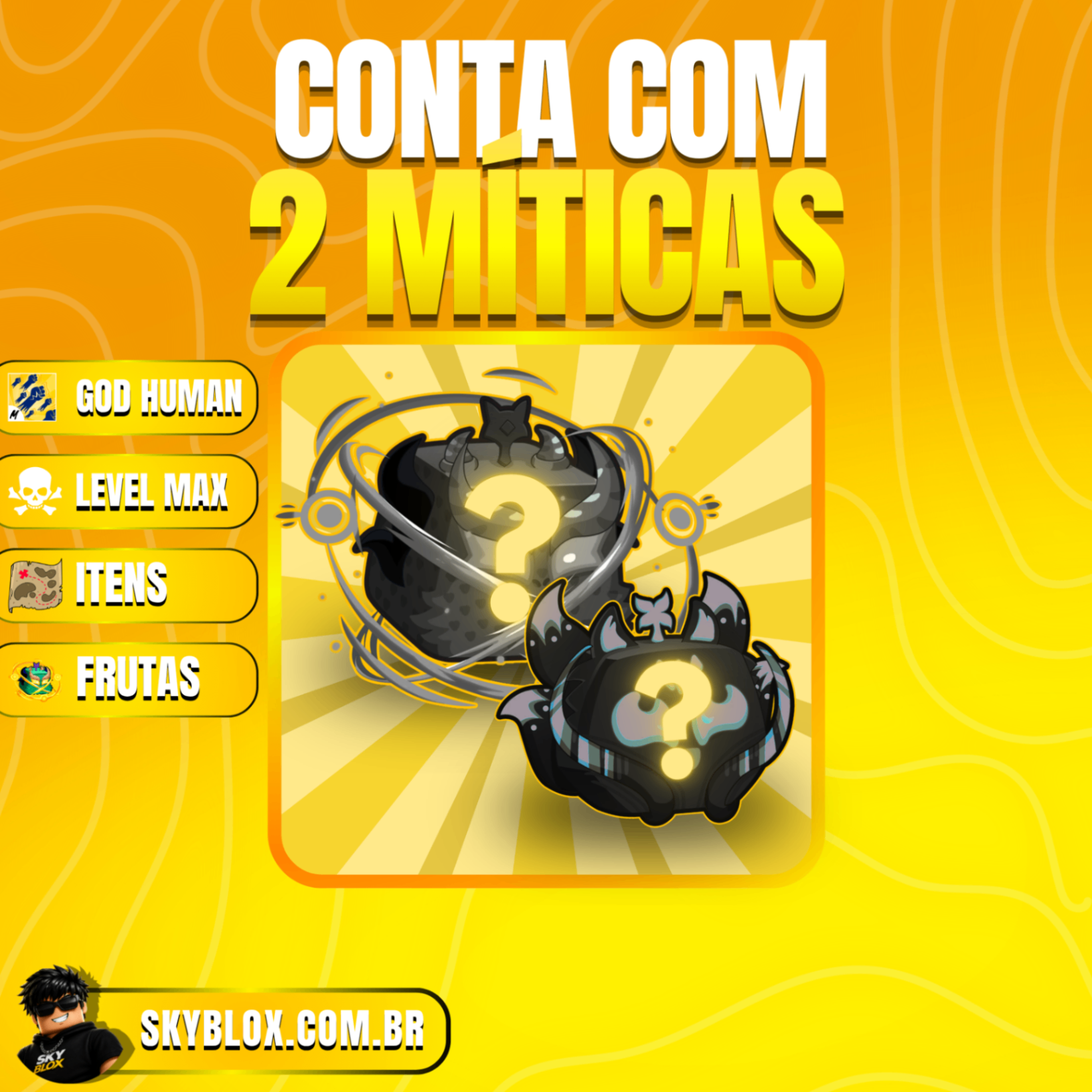 🎁 2-8 Míticas + God Human + Level max